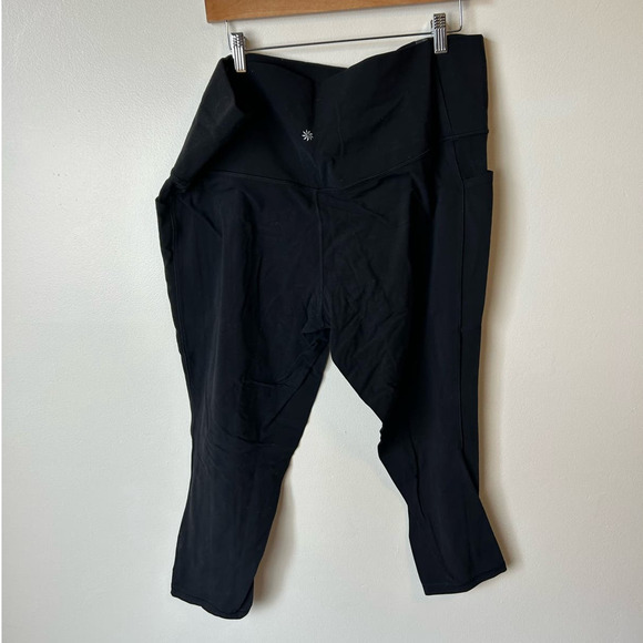 Athleta Salutation Stash Pocket II Serene 7/8 Tight Pants Black Sequoia‎ Size 3X - Picture 5 of 6
